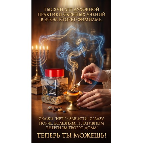 Cleansing the aura and the house incense from Jerusalem. Special Kabbalistic formula. 120 grams.
